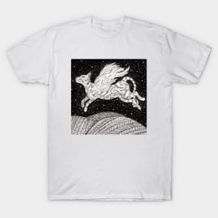 Flying Fantasy Cat T-Shirt